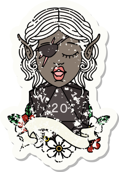 Retro Dövme Tarzı Bir insan tarafından çizilmiş doğal yirmilik zarlı düzenbaz karakter