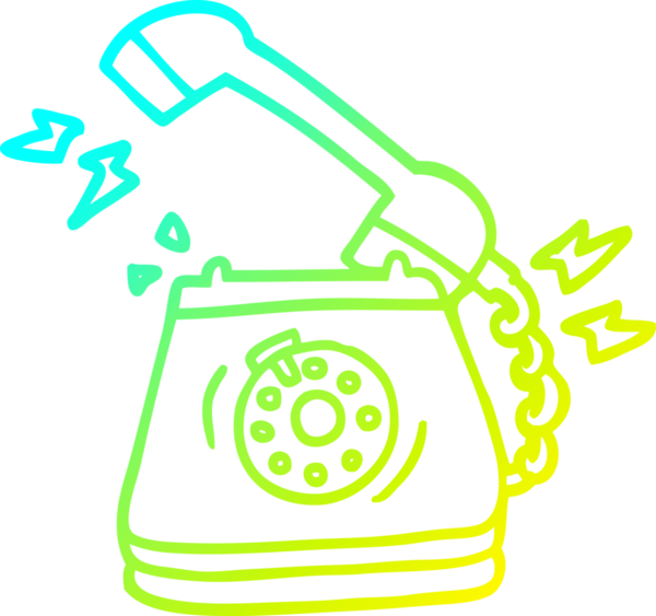 Bir insan tarafından çizilmiş eski bir telefon çiziminin soğuk gradyan çizimi