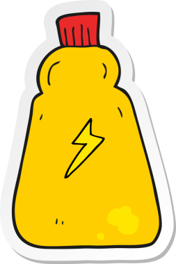 Bir insan tarafından çizilmiş güneş kreminin çıkartması.