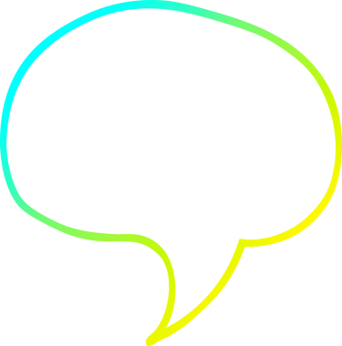 Bir insan tarafından çizilmiş bir çizgi film konuşma baloncuğunun soğuk gradyan çizimi