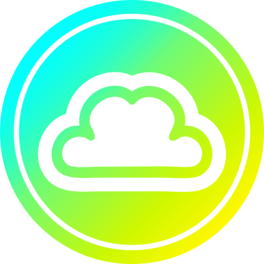 Bir insan tarafından çizilmiş basit bir bulut dairesel simgesi