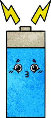 Bir insanın çizdiği pilin retro grunge desen karikatürü