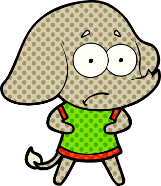 bir insan tarafından çizilmiş belirsiz bir fil.