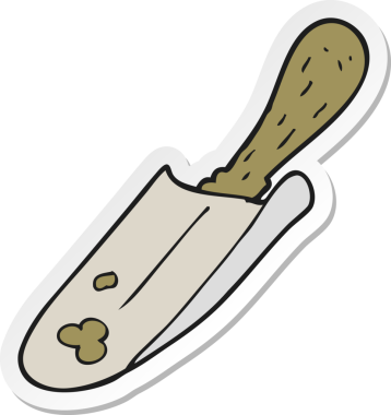 Bir insan tarafından çizilmiş kürek çıkartması.