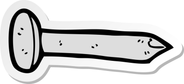 Bir insan tarafından çizilmiş karikatür çivisi.