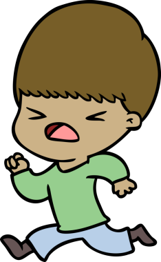 Çizgi film bir insan tarafından çizilmiş stresli adam