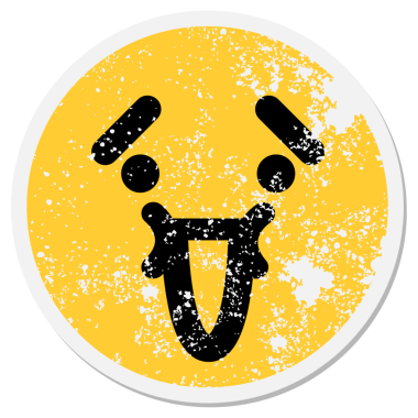 Bir insan tarafından çizilmiş mutlu bir gülen yüz çemberi