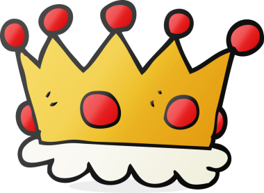 Bir insan tarafından çizilmiş serbest çizgi film tacı.