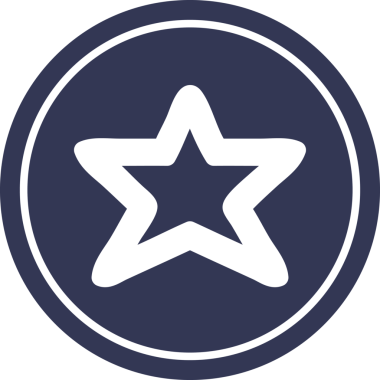 bir insan tarafından çizilmiş dairesel yıldız sembolü