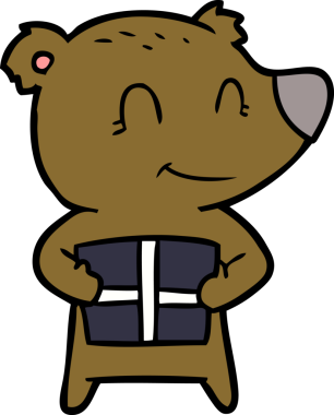 Bir insan tarafından çizilmiş ayı karikatürü çizicisi