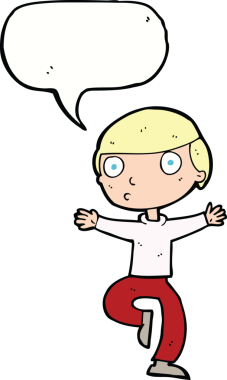 Bir insan tarafından çizilmiş konuşma baloncuğu olan ürkmüş bir adam.