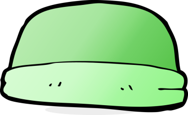 Bir insan tarafından çizilmiş çizgi film şapkası.