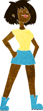 Bir insan tarafından çizilmiş yetenekli bir kadın.