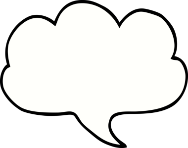 bir insan tarafından çizilmiş karalama ifade kabarcığı