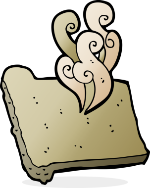 Bir insan tarafından çizilmiş sıcak tost.