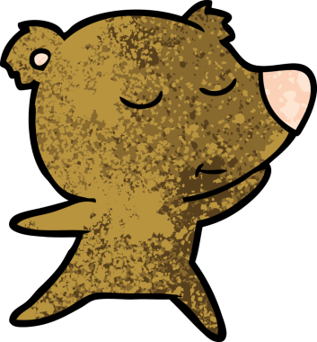 Bir insan tarafından çizilmiş bir çizgi film karakteri.