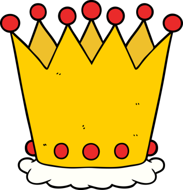 Bir insan tarafından çizilmiş karikatür tacı