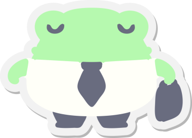 Bir insan tarafından çizilmiş önemli bir iş kurbağası çıkartması.