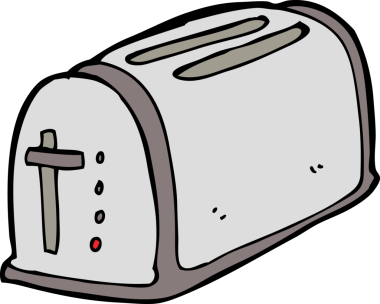 Bir insan tarafından çizilmiş bir tost makinesi.