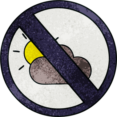 Bir insan tarafından çizilmiş bir hava uyarısının retro grunge desen karikatürü