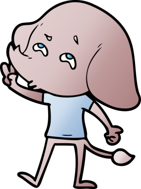 Bir insan tarafından çizilmiş karikatür fili