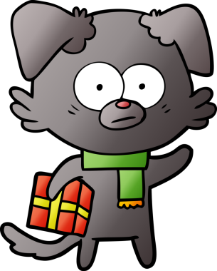 Bir insan tarafından çizilmiş sinirli köpek çizgi filmi.