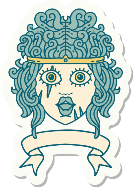 Bir insan tarafından çizilmiş barbar bir insan karakterinin çıkartması.