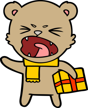 Bir insan tarafından çizilmiş ayı karikatürü çizicisi