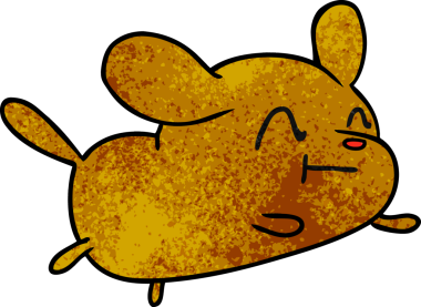 Bir insan tarafından çizilmiş sevimli bir köpeğin desenli çizimi kawaii.