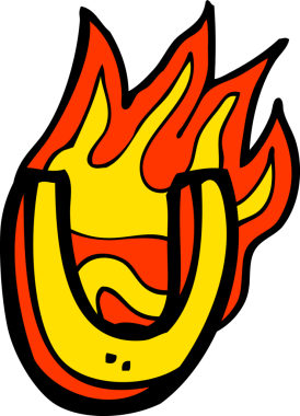 Bir insan tarafından çizilmiş yanan bir karikatür.