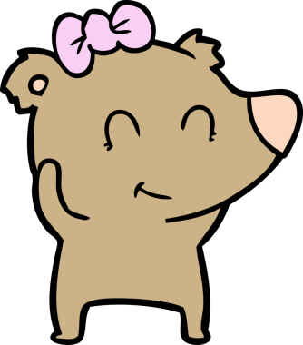 Bir insan tarafından çizilmiş bir çizgi film karakteri.