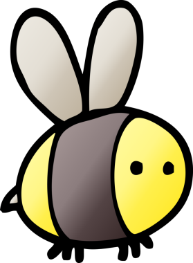 Bir insan tarafından çizilmiş vektör gradyan çizim arısı