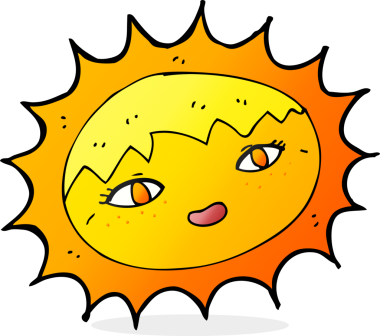 bir insan tarafından çizilmiş güzel bir güneş