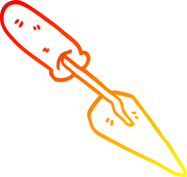 Bir insan tarafından çizilmiş karikatür malanın sıcak çizgi çizimi