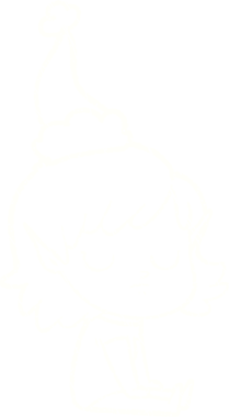 Bir insan tarafından çizilen Noel Elf Tebeşiri