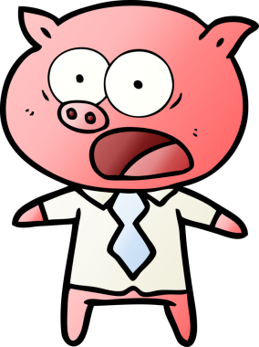 Bir insan tarafından çizilmiş domuz bağırması.