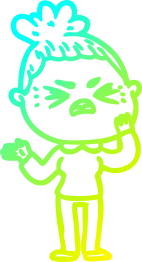 Bir insan tarafından çizilmiş kızgın bir karikatür çizimi.