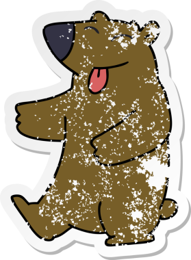 Bir insan tarafından çizilmiş garip bir el çiziminin sıkıntılı çıkartması.