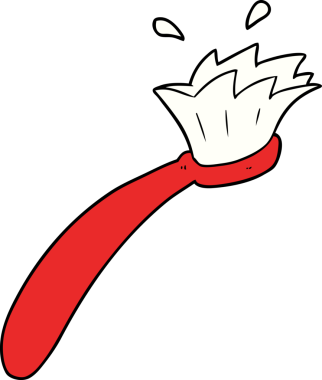 bir insan tarafından çizilmiş diş fırçası.