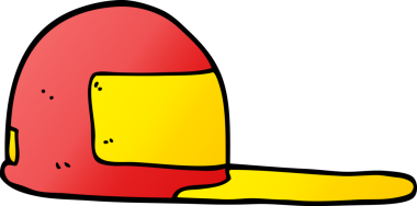 Bir insan tarafından çizilmiş karalama beyzbol şapkası.