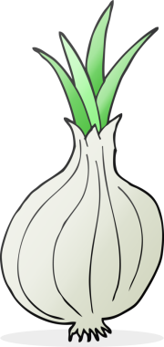 Bir insan tarafından çizilmiş serbest çizim soğan.