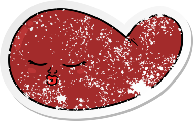 Bir insan tarafından çizilmiş safra kesesi karikatürü.