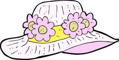 Bir insan tarafından çizilmiş çizgi film yaz şapkası.