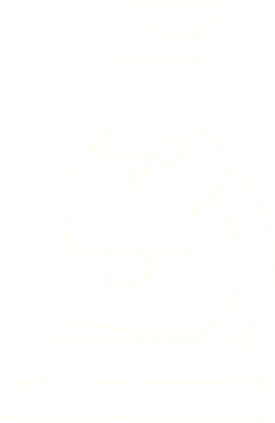 Bir insan tarafından çizilmiş mikroskop Tebeşiri