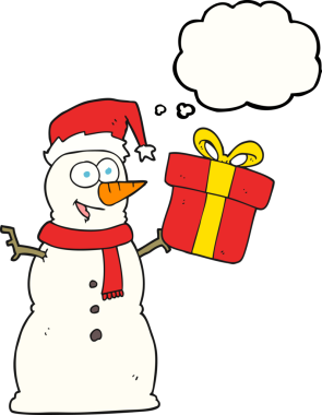 Bir insan tarafından çizilmiş serbest çizim balon kardan adam.