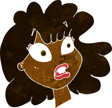 Bir insan tarafından çizilmiş bir kadın yüzü.