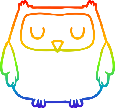 bir insan tarafından çizilmiş bir baykuşun çizimi.