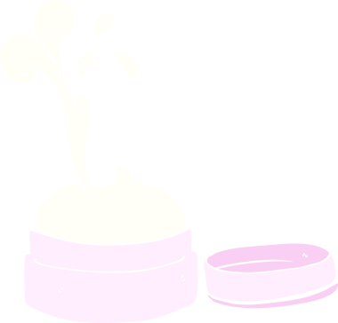 Bir insan tarafından çizilmiş yüz kreminin düz renk çizimi