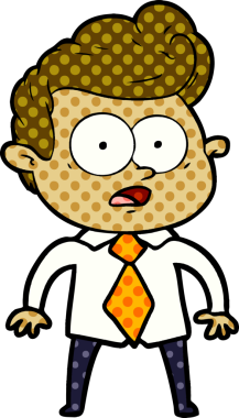 Bir insan tarafından çizilmiş çizgi film bakışlı adam.