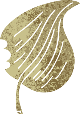 Retro illüstrasyon tarzı tuhaf çizgi film bir insan tarafından çizilmiş yaprak.